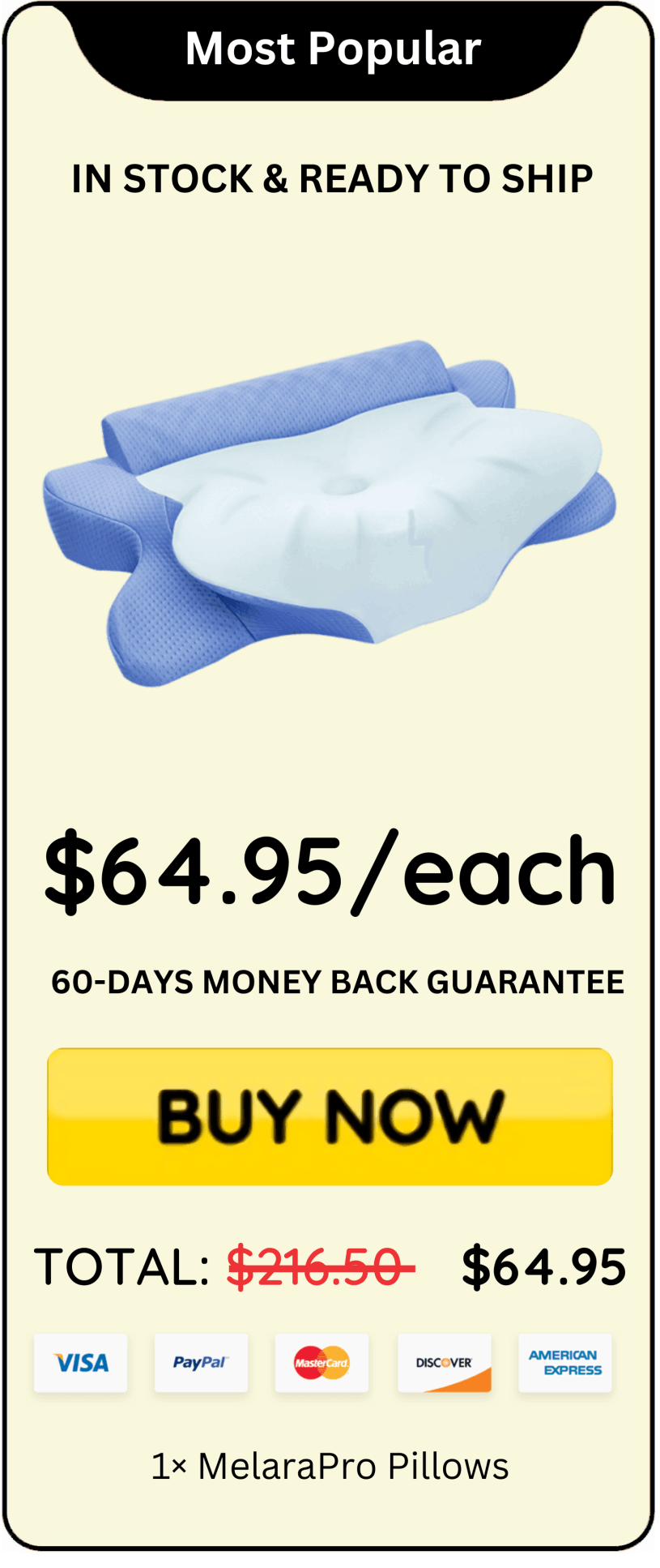 MelaraPro Pillows offer price 